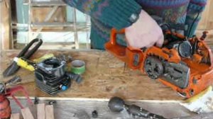 Husqvarna 357 chainsaw cylinder replacement.
