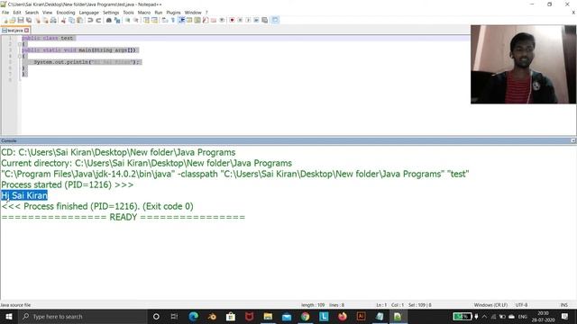 Configuration Of Javac And Java In Notepad ++