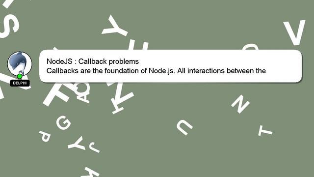 NodeJS : Callback problems