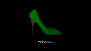 Стук каблуков с паузами. The sound of heels clattering with pauses.