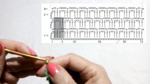 ДЛЯ ЛЕВШЕЙ. Вязание крючком. Шарф.