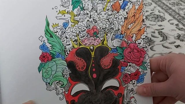 ASMR - Раскраски Антистресс. Жую жвачку листаю страницы шепчу :