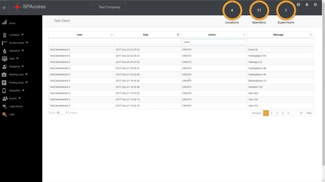 SPAccess - Admin - Logs Management