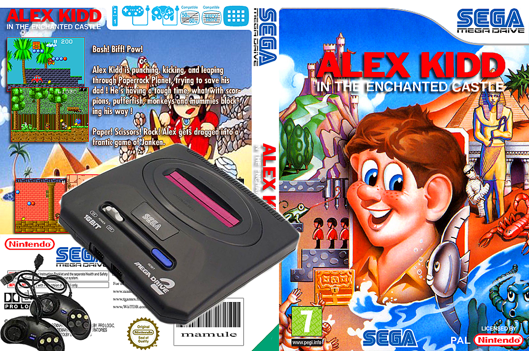 Проф реакция Alex Kidd на Sega Mega Drive 2. 16bit.