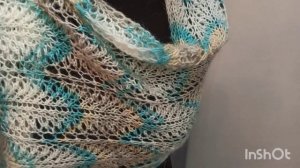 Палантин, с рисунком Павлиний хвост.