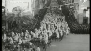 Libyan military display during visit by Mussolini (1937)