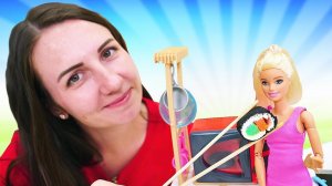 Готовим вместе с Барби суши и роллы! Игры с куклами в готовку - еда из пластилина Плей До