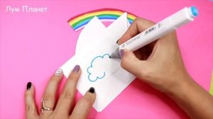 DIY Позитивная ОТКРЫТКА за 5 минут ИЗ 1 ЛИСТА бумаги!