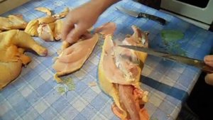 Бройлеры , разделка тушки.