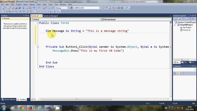Visual Basic .NET Tutorial 2 - Variable Declaration in Visual Basic