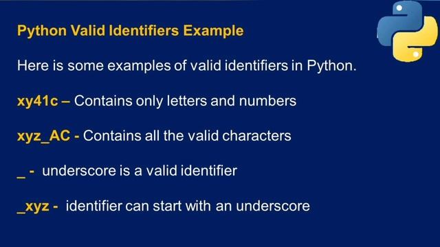 Python Identifier | Identifier in Python