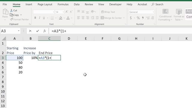Calculate Percentages the Right Way in Excel (% Change & Amount after % increase) смотреть онлайн