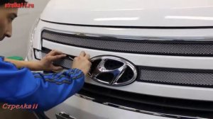 Защита радиатора HYUNDAI H-1 II рестайлинг 2015-2018г.в. (Хром) - strelka11.ru