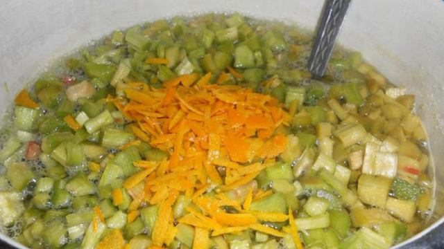 Варенье из ревеня с апельсинами