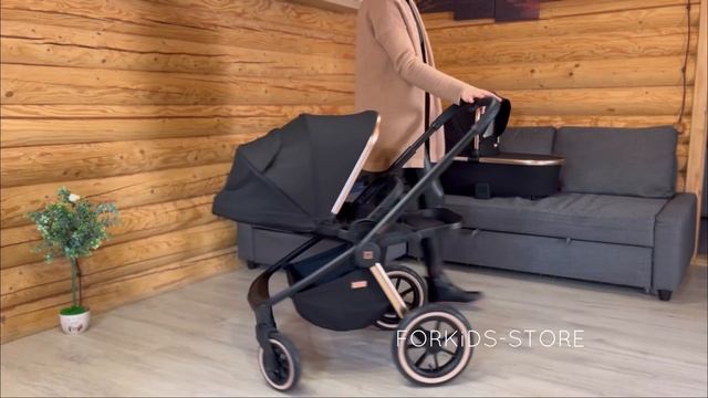 Коляска Moon Resea S 2022 RoseGold камерные колеса подробный обзор смотреть онлайн