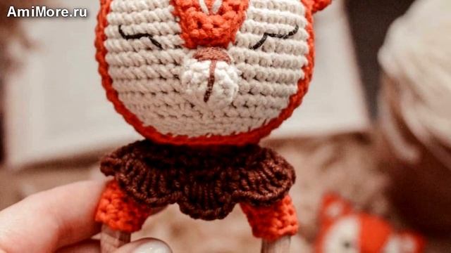 Амигуруми: схема Погремушка Лисёнок. Игрушки вязаные крючком - Free crochet patterns. смотреть онлайн