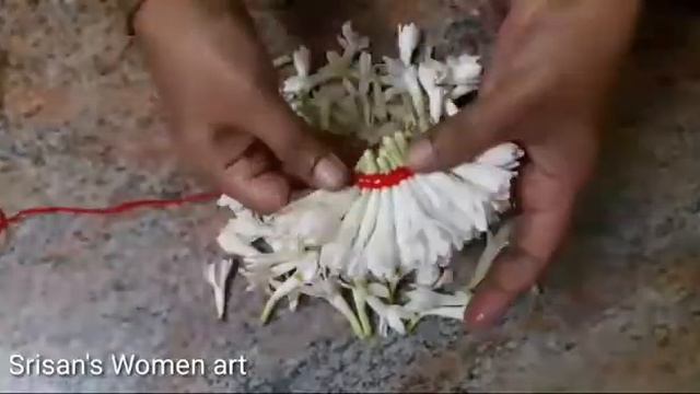 How to string sampangi flower pinnal jadai method/ Easy method to make sampangi flower garland смотреть онлайн