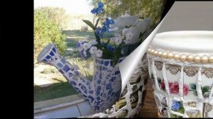 Поделки из битой посуды и стекла / Crafts from broken dishes and glass