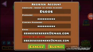 Как создать аккаунт в geometry dash