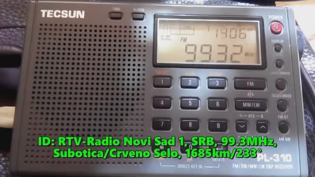 21.06.2020 10:04UTC, [Es], RTV Radio Novi Sad 1, Сербия, 99.3МГц, 1685км