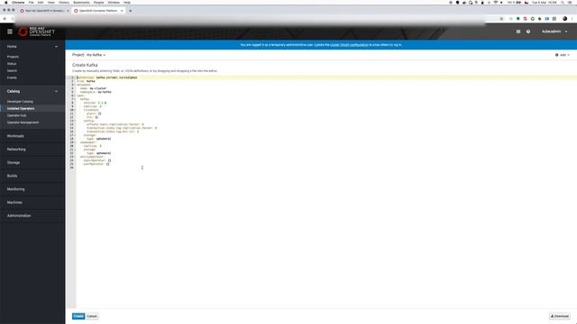 Installing Strimzi operator for Apache Kafka on developer preview of OpenShift 4 смотреть онлайн