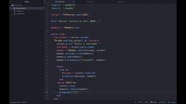 Ruby Tutorial | Build a Chat Server from Scratch in Ruby