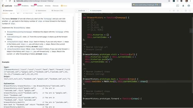 LeetCode 1472 Design Browser History | JSer - JavaScript & Algorithm