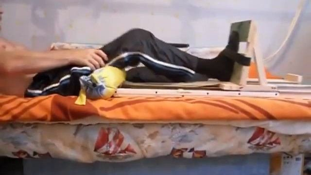 СПИНАЛЬНИК. Упражнение на самодельном тренажоре 1.