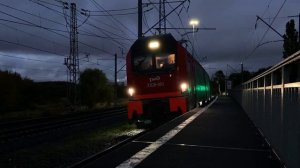 «Оторвали секцию!?» Новый трёхсекционный (двухсекционный) электровоз 3ЭС8-001 «Малахит» в Щербинке