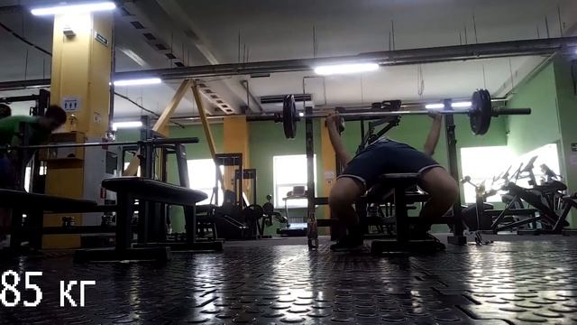 Летний Жим лежа 85 кг смотреть онлайн