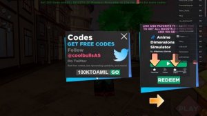 *NEW* UPDATE! CODES* ? Anime Dimensions Simulator ROBLOX