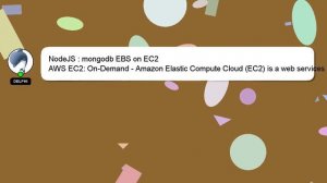 NodeJS : mongodb EBS on EC2