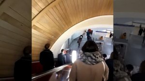 станция Пушкинская метро, переход на метро Чеховская 23 октября 2018 г.