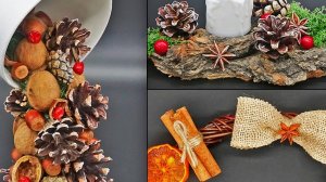 4 cool IDEAS with pine cones, branches, bark, nuts and other natural materials