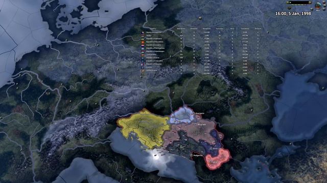 Yugoslavia Battle Royale [Hearts of Iron 4 Timelapes /AI Only]