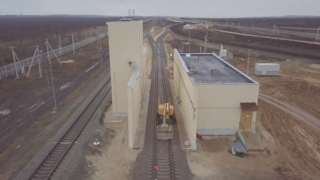 Строительство досмотрового комплекса. Установили рентген рамку для досмотра железнодорожных вагонов смотреть онлайн