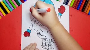 How to Draw Christmas Gnome. Как нарисовать рождественского гнома