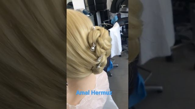 Wedding hairstyles long hair color blond #shorts #short #amalhermuz  #weddinghairstyles #hairstyes