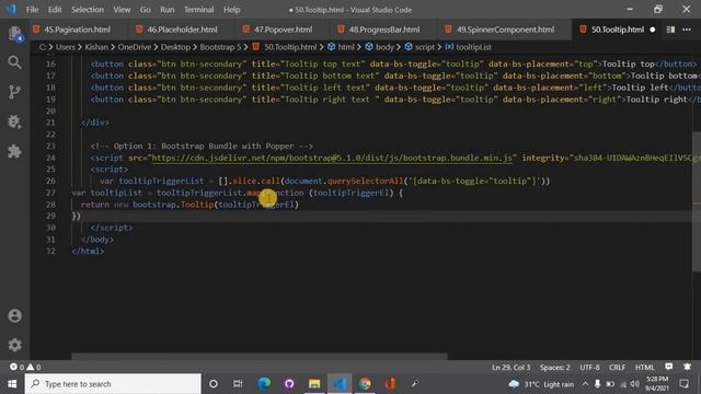 Bootstrap 5 tooltip component. смотреть онлайн