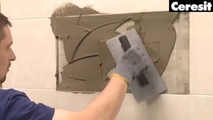 Заполнение участков после удаления облицовки, видео инструкция выполнения работ Ceresit CX5
