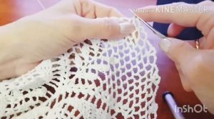 #крючок #салфетка Вяжм крючком кружевную накидку на подушки.