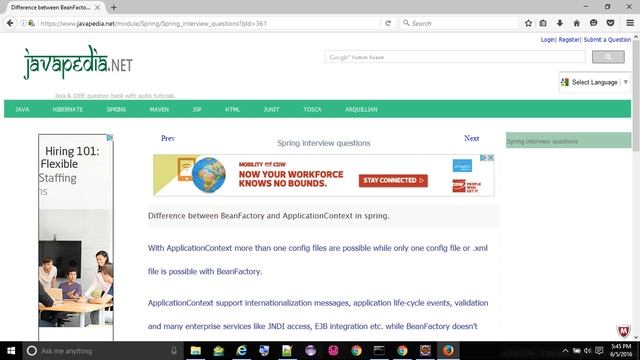 Difference between BeanFactory and ApplicationContext in spring.
- javapedia.net смотреть онлайн