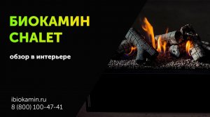 Биокамин с объёмным горением пламени.  Обзор модели Chalet | ibiokamin.ru