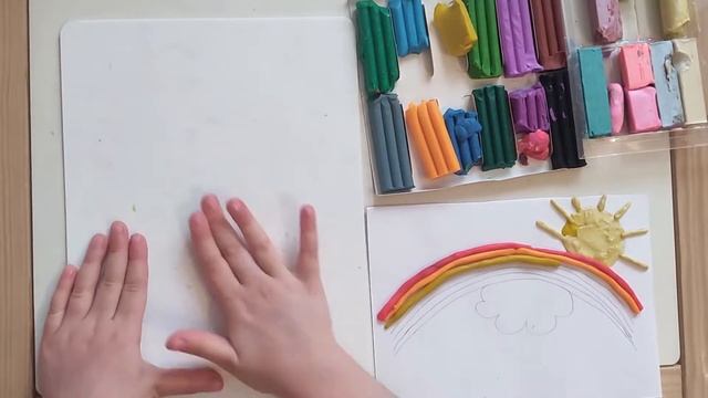 Радуга - поделка из пластилина