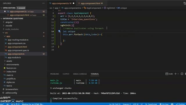 In Angular, use forEach to remove duplicate values from an array. смотреть онлайн