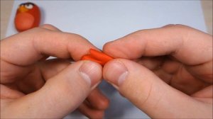 Red Angry Birds in plasticine. Angry Birds in clay 👉 Happy baby.