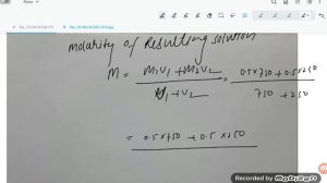 the molality of a solution obtained by mixing 750 ml of 0.5M HCL with 250 ml of 2 molar HCL will be