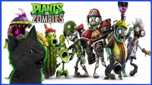 Супер Кот и Растения против зомби #26 ЗОМБИ ЗАБРАЛИСЬ НА КРЫШУ ДОМА 🐱 Plants vs Zombies #702