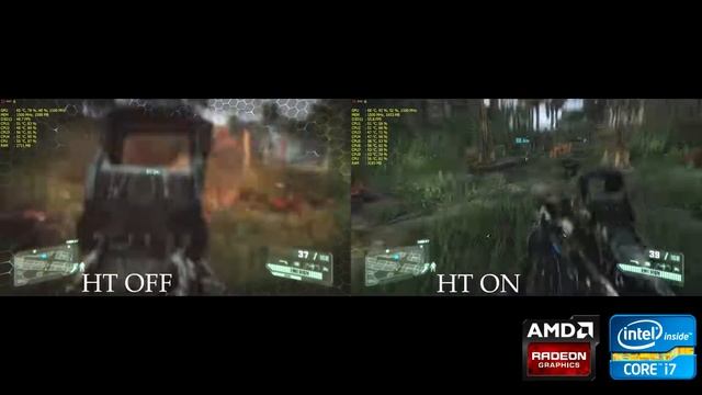 Intel i7 2600 3.80 GHz | Hyper Threading On VS Off 4 cores VS 8 threads [ Crysis 3 ] смотреть онлайн