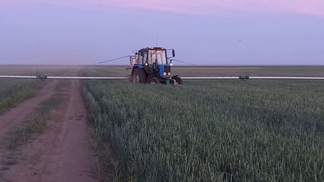 Мтз-82.1 Опыление 2022 по пшенице от трипса. смотреть онлайн